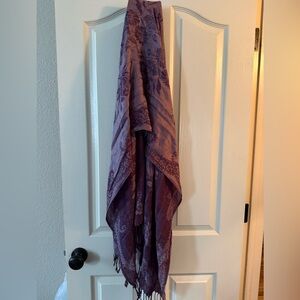 Purple Floral Shawl